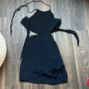 With Jean Black Dress